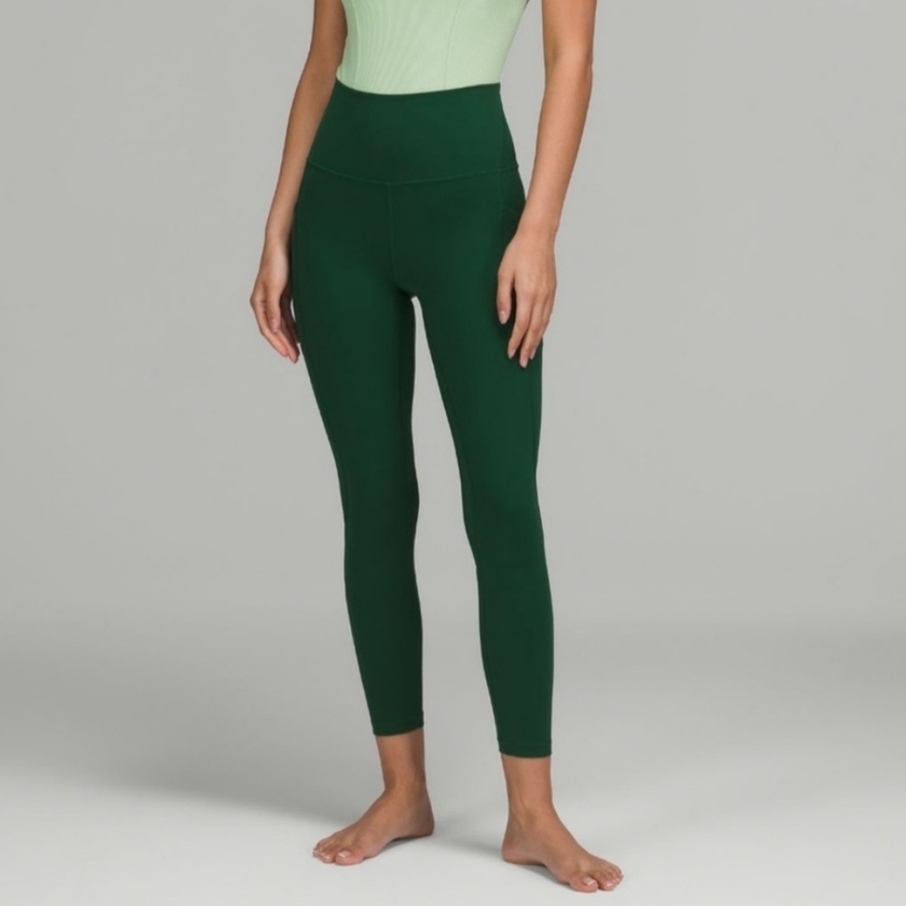 Lululemon align 25 HR pant leggings with pockets size 10 everglade green